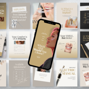 Beige & Gold Dental Instagram Kit